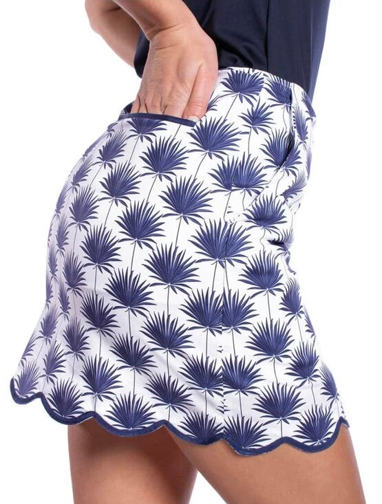 Golfini Pants - Golfini Sand Castles White Navy Tropical Pattern Golf Skort Skirt 12 Preppy 4102